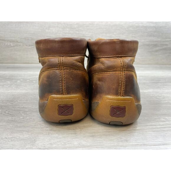 Twisted X Men's Boot Chukka Ankle Driving Moc Toe Flat Leather 11 Brown Shoes - Picture 4 of 11